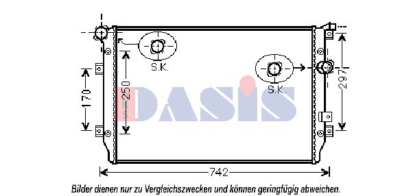 AKS DASIS Радиатор, охлаждение двигателя 040014N